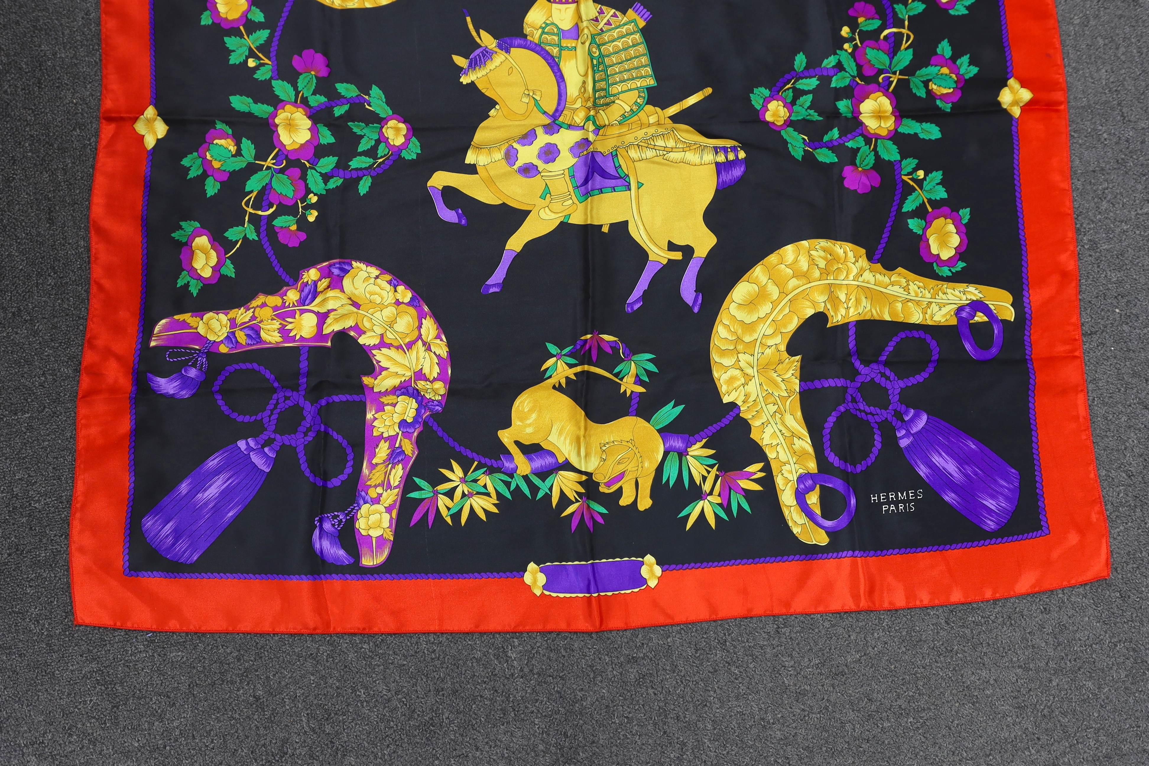 A Hermes silk scarf 90cm x 90cm